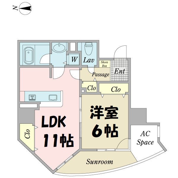 プロシード金山2 間取り図