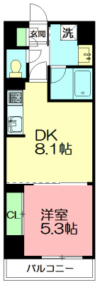 CAMPHORA(カンフォーラ)     503号室 間取り