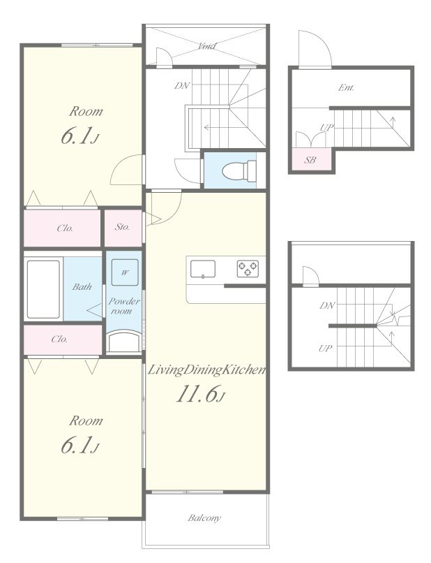 Casaあびこ道（カーサアビコミチ） 間取り図
