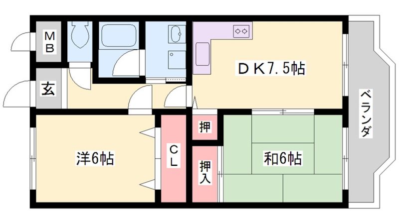 ヴィーブル新在家 間取り図
