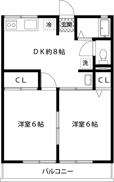 西大泉壱番館 203号室 間取り