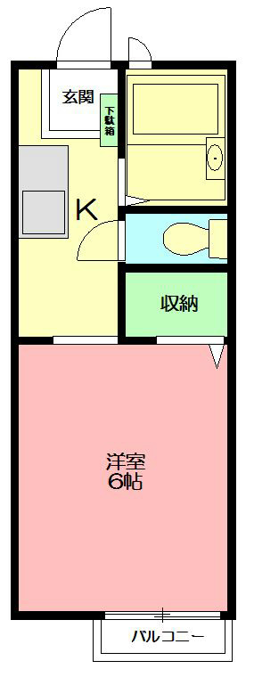メゾンウィング 204号室 間取り