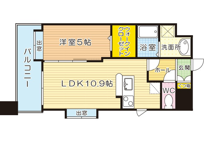 ニューサンリバー15番館 501号室 間取り