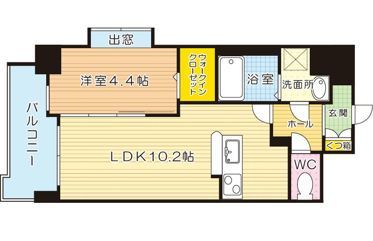 ニューサンリバー15番館 905号室 間取り