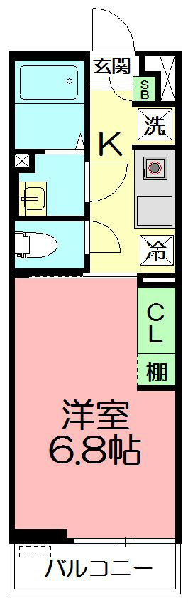 リブリ・湘南台 207号室 間取り
