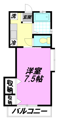 コンフォール 101号室 間取り