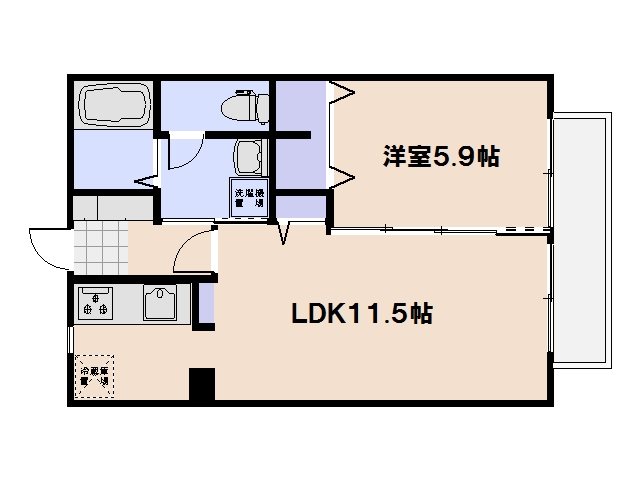 アクレイム 206号室 間取り