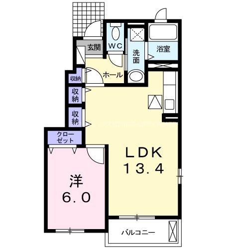 ソレイユ壱番館A 間取り図