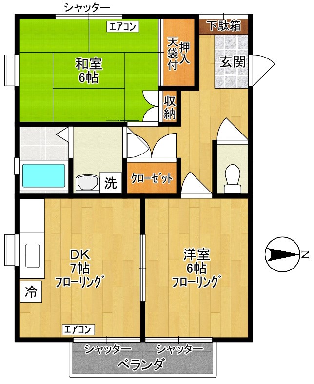 エトワール桜 202号室 間取り
