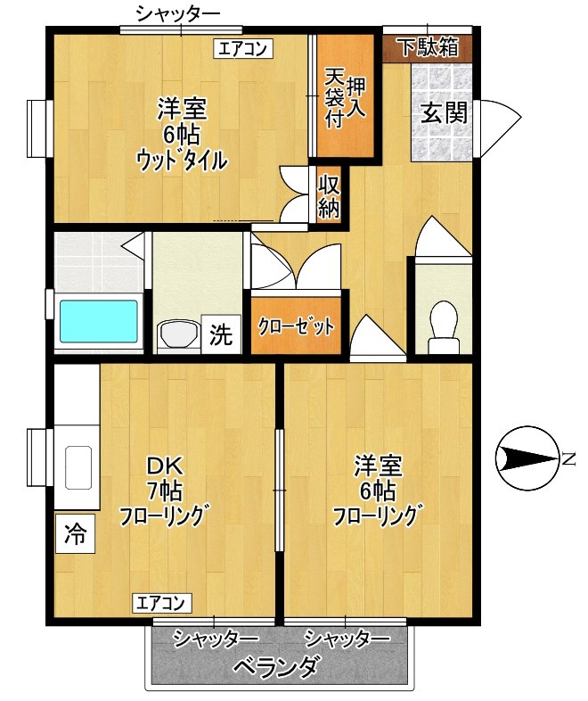 エトワール桜 202号室 間取り