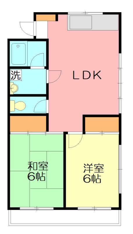 コスモAoi善行 201号室 間取り
