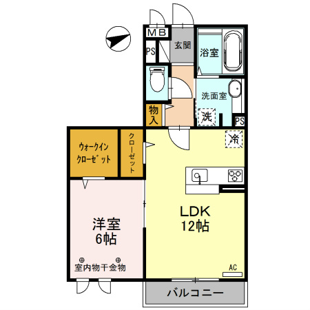 ロイジェントパークスレイクタウン　A 間取り図