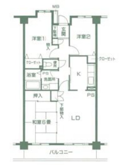 エクセレントコート三枝木 間取り図