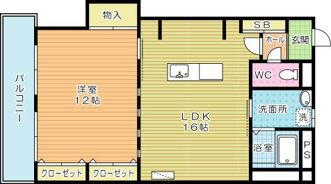 ホンダクリオビル  302号室 間取り