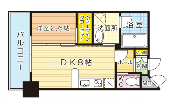 GRAND GLACE(グラングレイス) 302号室 間取り