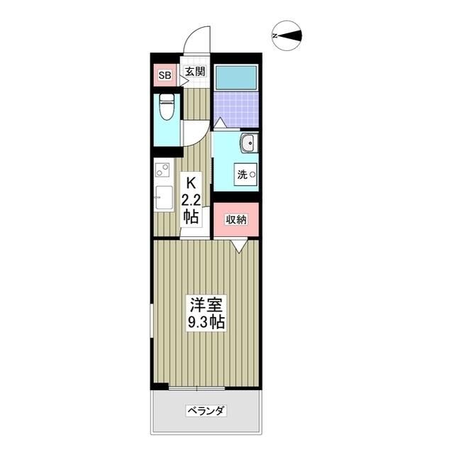 ベルフロースト 108号室 間取り
