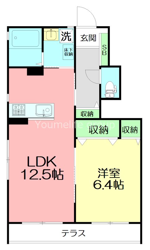 プレジール茅ヶ崎 103号室 間取り
