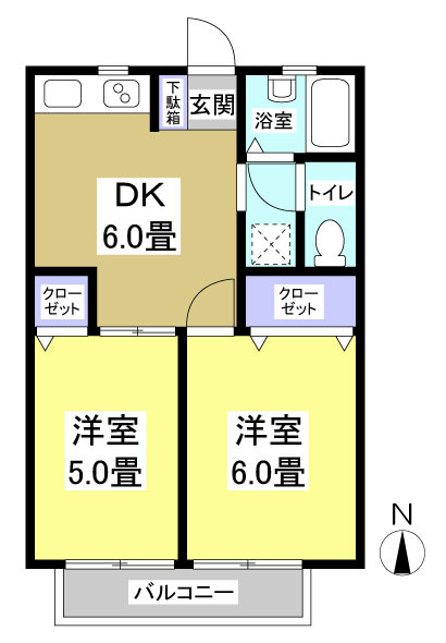 casa yamashina 103号室 間取り