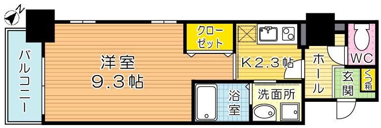 プランドール 207号室 間取り