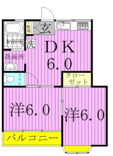 鈴木コーポ 103号室 間取り