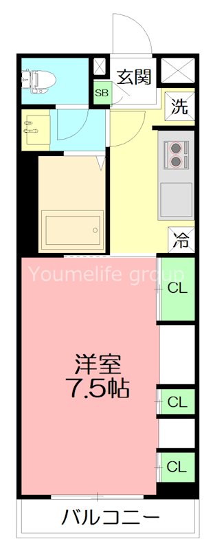 リブリ・FEEL-M湘南Ⅶ 202号室 間取り
