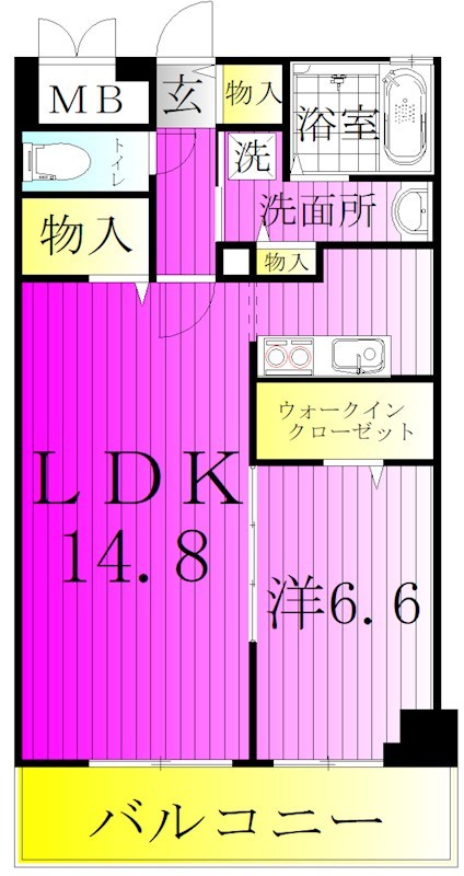 グリーンヒルズ 503号室 間取り