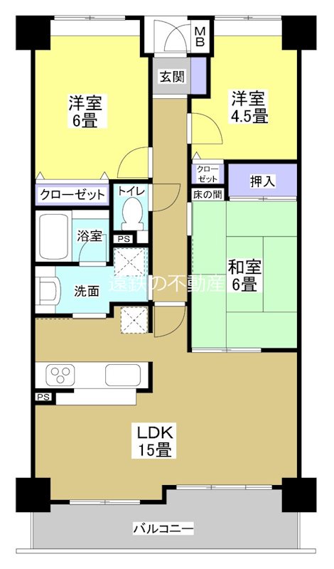 ベルジュ成子坂 402号室 間取り