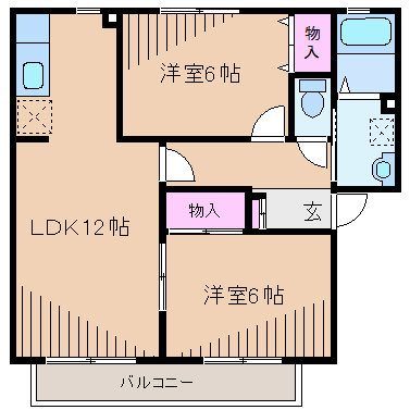 ハイツタチバナA 間取り