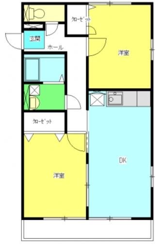 ハイツ秋桜II 間取り図