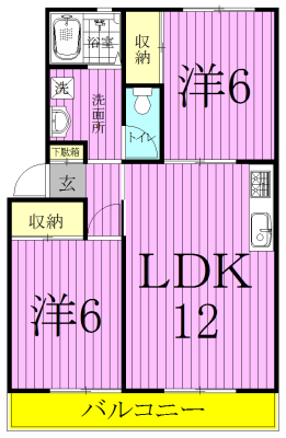 アネックス南柏 202号室 間取り
