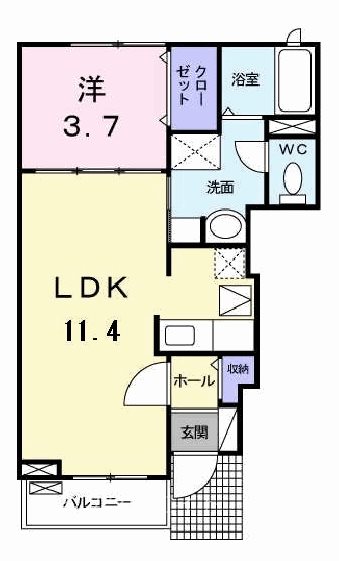 シャンテ　B 間取り図