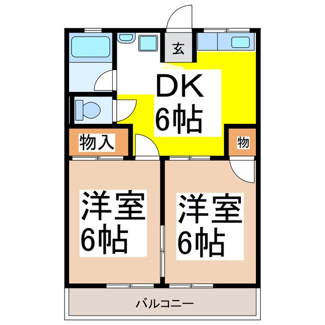 シティハイムくらたB棟 間取り