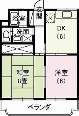 アベニール天王 106号室 間取り