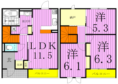 エスペランサⅡ 103号室 間取り