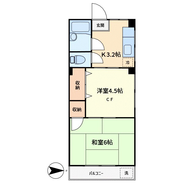 田中コーポ 303号室 間取り