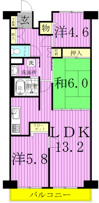CASSIA柏 505号室 間取り