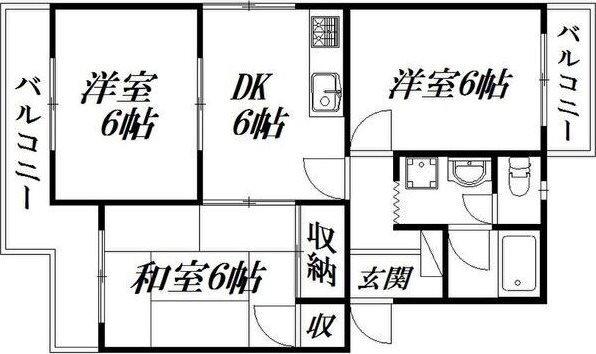 マンションオアシスⅠ 202号室 間取り