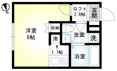 ソレイユ藤沢  101号室 間取り