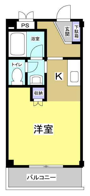 シャンブルYOSHIMI 105号室 間取り