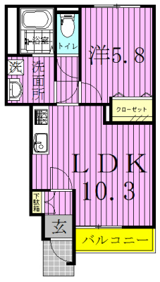 Grandeur M　～グランドールエム～ 102号室 間取り