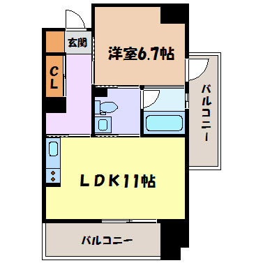 白川公園パークマンション 間取り