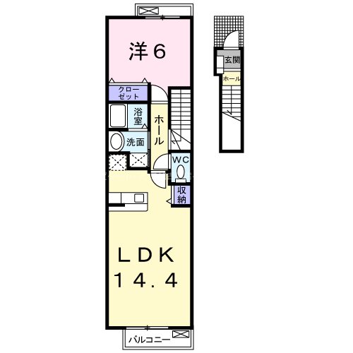 ミッテ・ソレイユI 間取り図