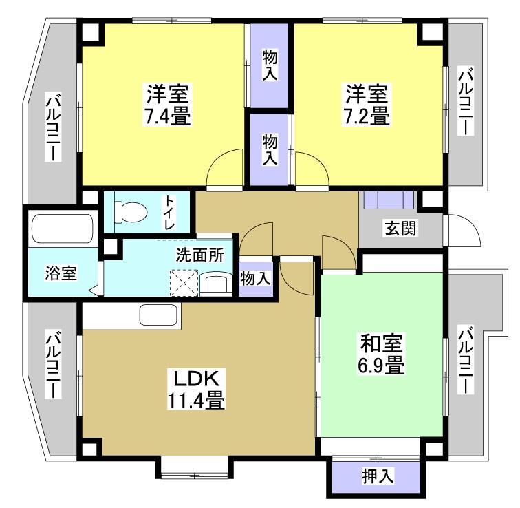 シャレシュエット 間取り図