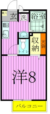 リバーヴィラⅡ 102号室 間取り