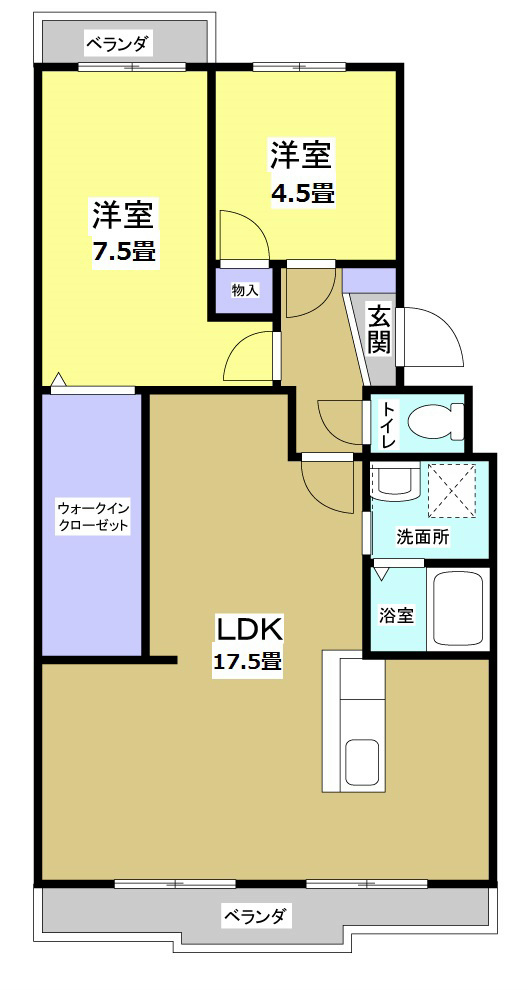 フローラ蜆塚Ⅱ 間取り図