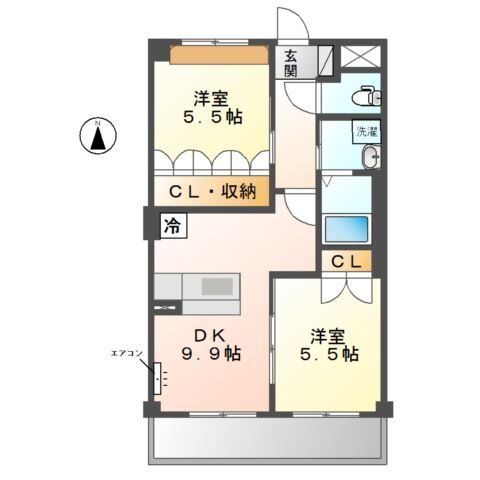 partida　～パルティーダ～ 205号室 間取り