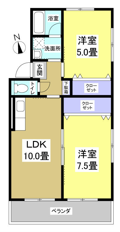 ベルモック 101号室 間取り