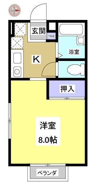 ハイツ航(ﾜﾀﾙ) 間取り図