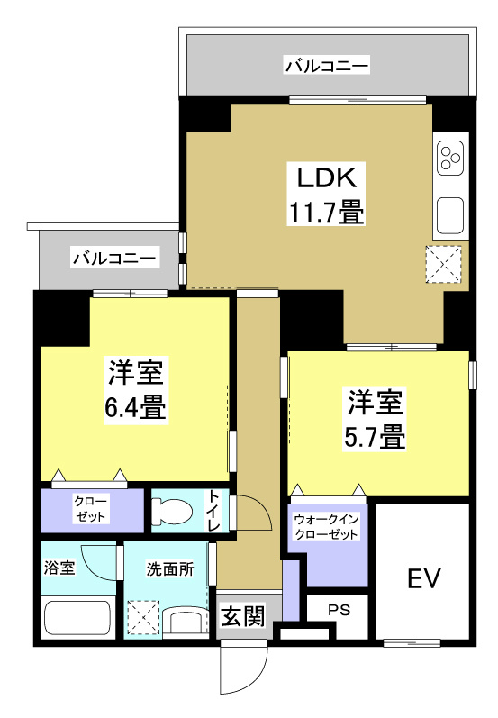 サザンストリート 間取り図