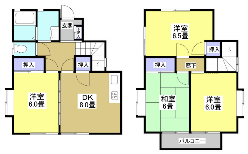 富塚貸家(5棟) 間取り